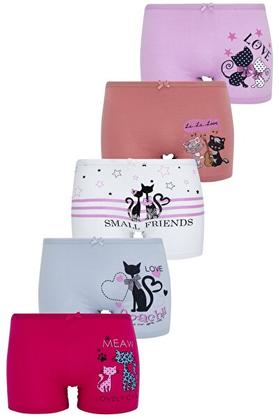 biyokids Boxeri pentru fete 5 pachete de culori mixte Byo3339