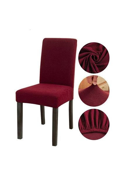 TUCHMALL High Quality Lycra Chair Cover - Flexible and Washable, 6 Pieces