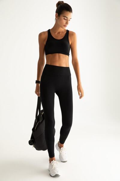 DeFacto Fit Dikişsiz Yüksek Bel Tayt