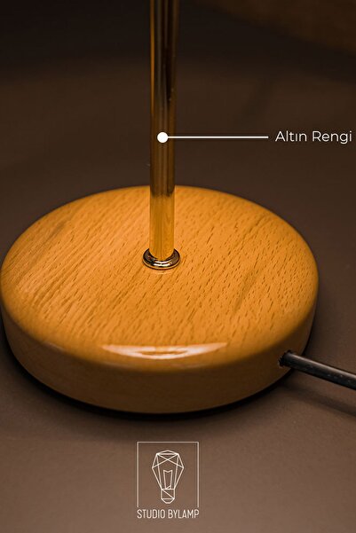 BY-LAMP Lampshade Table Lamp Bedroom Night Light Black Hat Metal Gold Body Lampshade