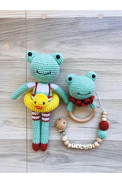 Damla Fredy Kurbaga Set - Amigurumi Oyuncak
