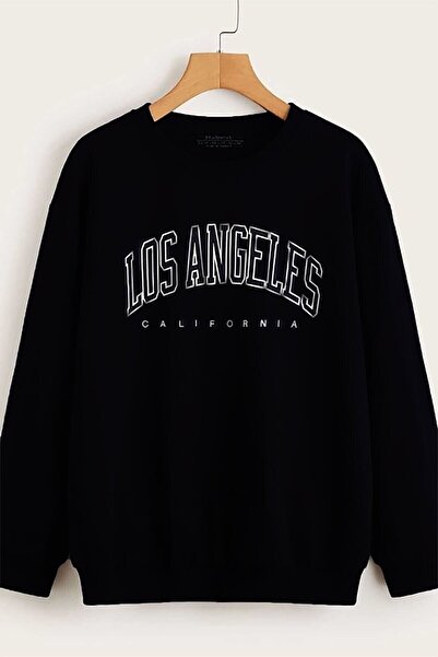 Machetta Дизайн Великий розмір Чорний велосипедний комір La Californ з принтом Світшот