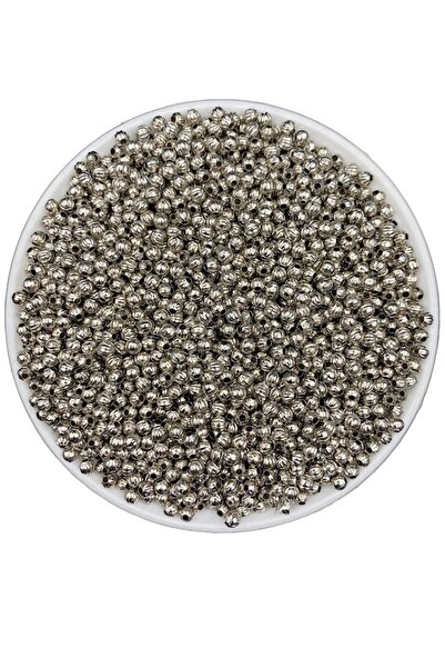Hedef Bijuteri مخطط 4 مللي متر النيكل/الفضة اللون معدن الحديد الكرة الخرز ، ص...