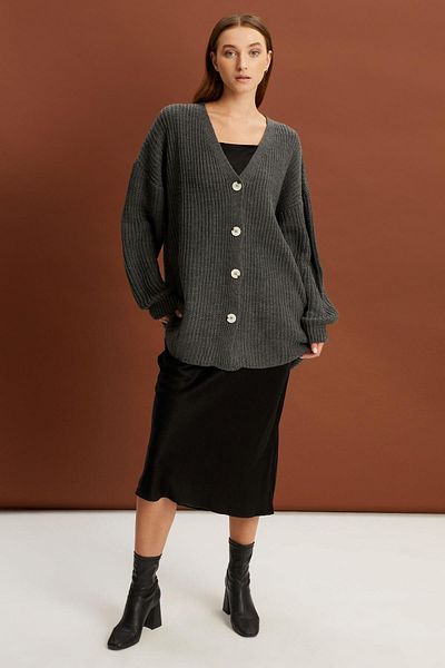 ALEXANDERGARDI Buttoned Long Knitwear Cardigan (b22-5755-std)