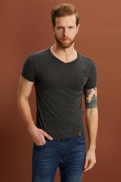 ALEXANDERGARDI V-collar Stretch Basic T-shirt (e22-74600)