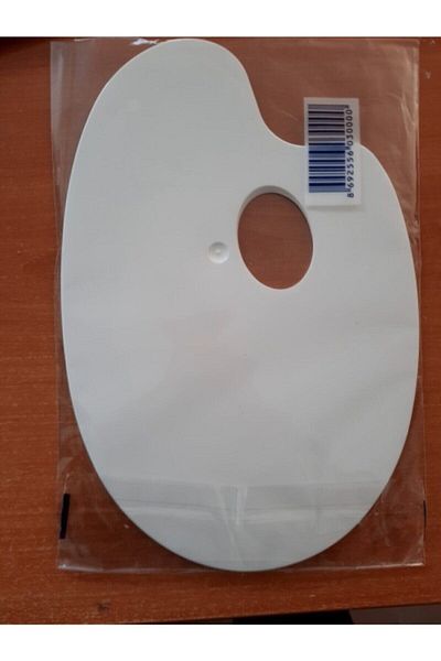 HATAS Πλαστική Λευκή Οβάλ Παλέτα 16x25cm