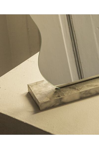 FNC CONCEPT Makyaj Aynası Asimetrik Ayna Dekoratif Selfie Aynası Ev Dekorasyon 20x28 Cm