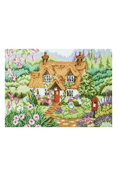 ElkaHobi Goblen Etamin Işleme Seti 40x50 Cm Ev Deseni