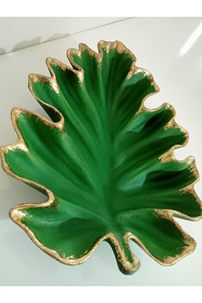 IremTasarimAtolyesi Dekoratif Yaprak Tabak Aksesuar El Boyama