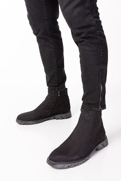 maximoda Ανδρικές μπότες Nubuck από γνήσιο δέρμα 3 χρωμάτων