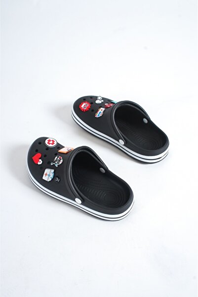 OZYO Saboturi negre cu accesorii Sabo Doctor Asistent Spital Eva Vara Plajă Papuci Zilnici