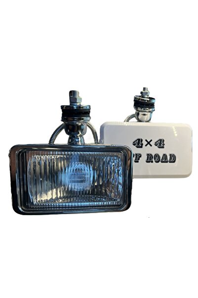 gcstore 2 Adet Off Road Sis Lambası Beyaz Arkası Metal Nikelaj H3 Ampüllü 312...