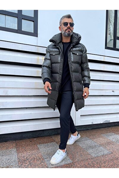Çnru Waterproof Thick Coat with Both Buttons and Snap Closure, Hooded Front 4...