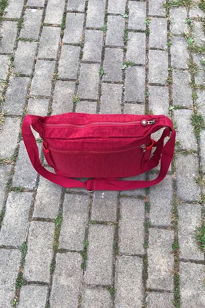 DodoButik Culoare roșie rezistentă la apă, geantă de umăr pentru femei