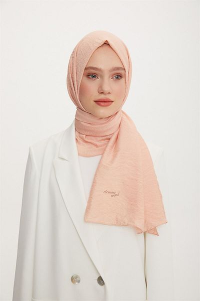 Armine Cotton Star Shawl 3 Textured - 567 - Salmon