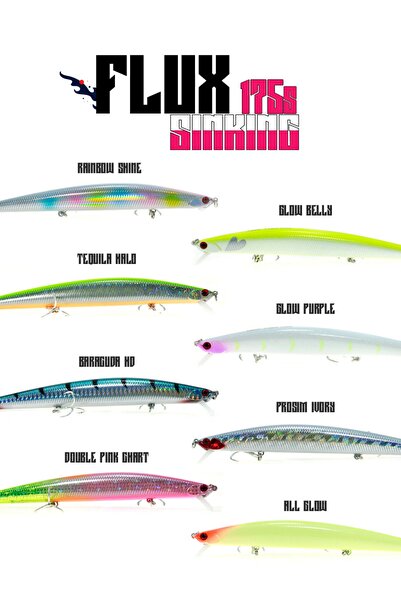 Fujin Flux 175mm 29gr Sinking Maket Balık 034 Glow Purple