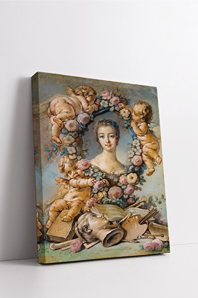 Carmen François Boucher - Madame De Pompadour Kanvas Tablo- Başyapıtlar