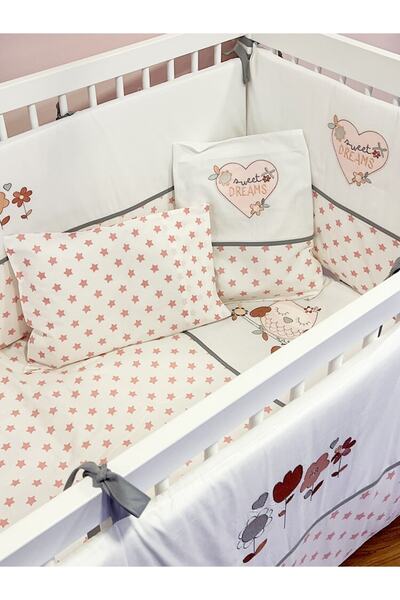 Meltem Smart Lindo Nakışlı Pembe Bebek Uyku Seti - 70x130 Cm
