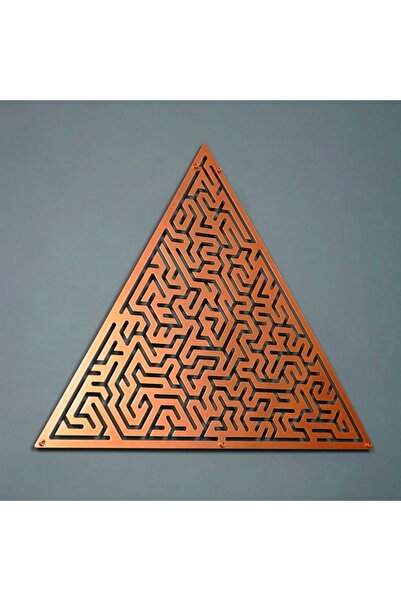 Colorfull Worlds Metalni zidni dekor u obliku izjednačenog trougla, jedinstve...