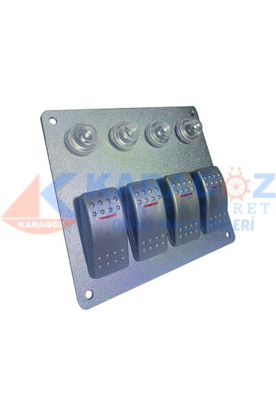 Karagöz Marin 4'lü Swıtch Panel 12x13,5 Cm