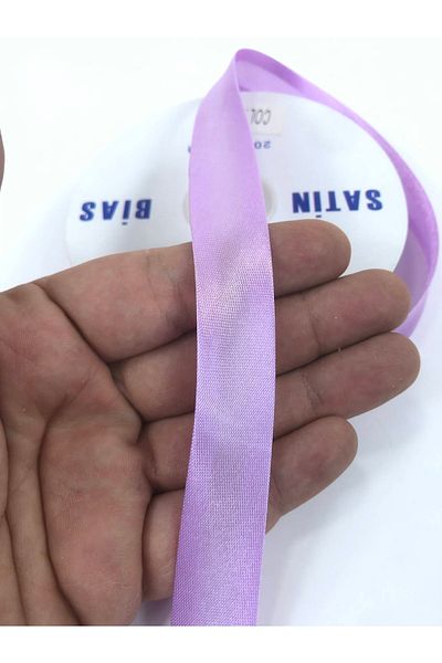 Hobigram Lilac Satin Biye 2 cm 1 Meter – Ειδικό Σχέδιο, Αξεσουάρ, Ποιοτική Παραγωγή, Εντυπωσιακό Στυλ – Κορδέλα