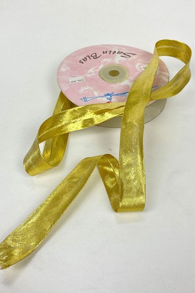 Hobigram Gold Satin Biye 2 cm 1 Meter – Ειδικό σχέδιο, Αξεσουάρ, Ποιοτική Παραγωγή, Στυλ που τραβάει τα βλέμματα