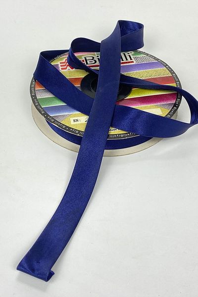 Hobigram Navy Blue Satin Biye 2 cm 1 μέτρο – Ειδικό σχέδιο, αξεσουάρ, ποιοτική παραγωγή, εντυπωσιακό στυλ