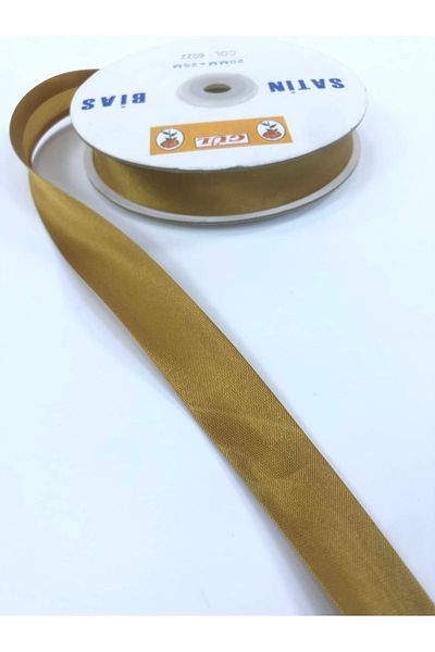 Hobigram Mustard Satin Biye 2 cm 1 μέτρο – Ειδικό σχέδιο, αξεσουάρ, ποιοτική παραγωγή, εντυπωσιακό στυλ – κορδέλα