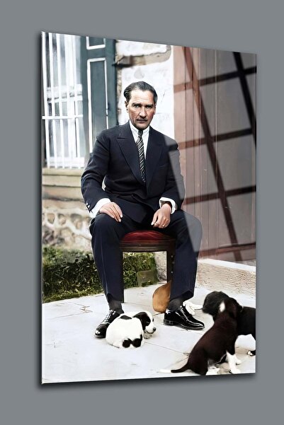 SRD Concept Atatürk 75 Cam Tablo-atatürk Tablosu-türk Bayrağı Tablosu