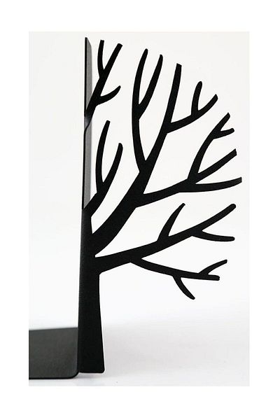 Simge Yapı Dekorasyon Decorative Metal Book Holder with Tree Figures, Book Support