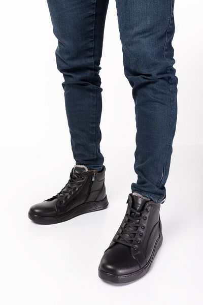 maximoda Γνήσιο δέρμα, γούνα εσωτερικά, φερμουάρ, ραμμένες αδιάβροχες ανδρικές μπότες