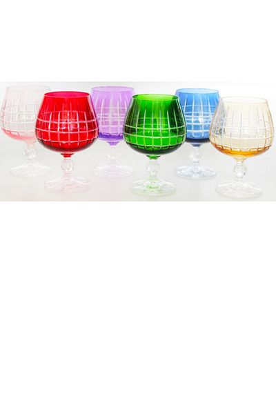 LEONARTE CASA Crystal 250 ml 6 Color Mix Coffee Water Glass Lime
