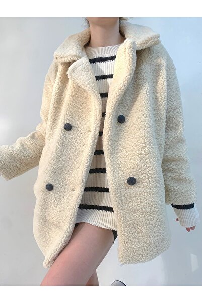 AÈC PRIVÈ Women's 4 Button Lined Plush Coat