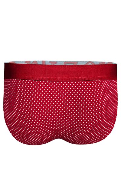 darkzone Wide Elastic Dot Pattern Red Men's Slip