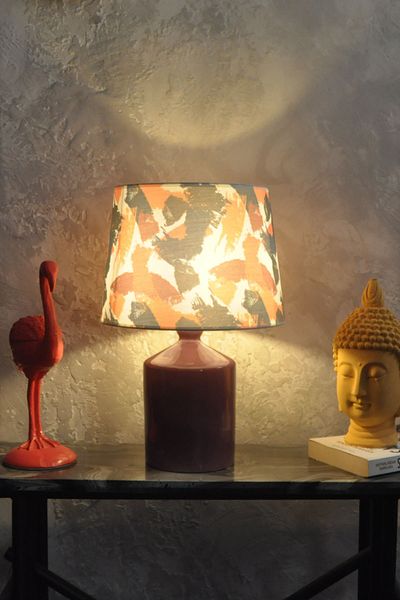 Qdec Ceramic Cube Vase Lampshade Purple - Brushed