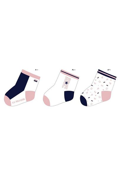 U.S. Polo Assn. Baby Girl Socks Usb969 23k