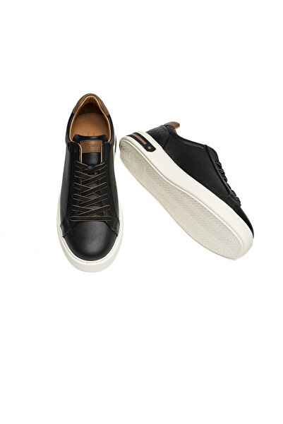 Greyder 14811 Siyah Deri Erkek Sneaker Spor Ayakkabı