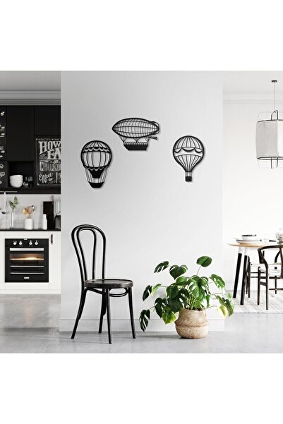 Notpa Uçan Balon Duvar Süsü 3 Parça Uçan Balon Duvar Dekoru Dekoratif Süs
