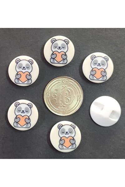 Genel Markalar Lazer Çizim Bebek Yelek Düğmesi-6 Adet