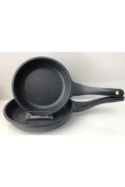 ThermoAD Granite Pan Set 20-24 Cm Set of 2 Gray