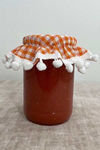 Soft Kare 3 Pieces Red Small Gingham Elastic Stitched Jar Lid Cover