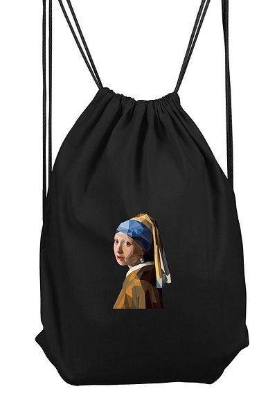 Zeron Tasarım Girl's Sports Backpack with Pearl Earrings Bll927