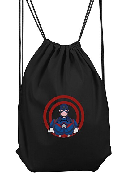 Zeron Tasarım Captain America Sports Backpack Bll1114
