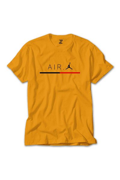 Z zepplin Air Jordn Line Yellow T-Shirt
