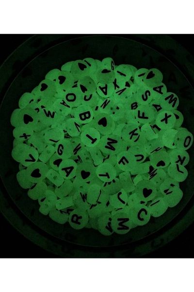 AKOLİFE Glow-in-the-Dark Letter Love Bracelet