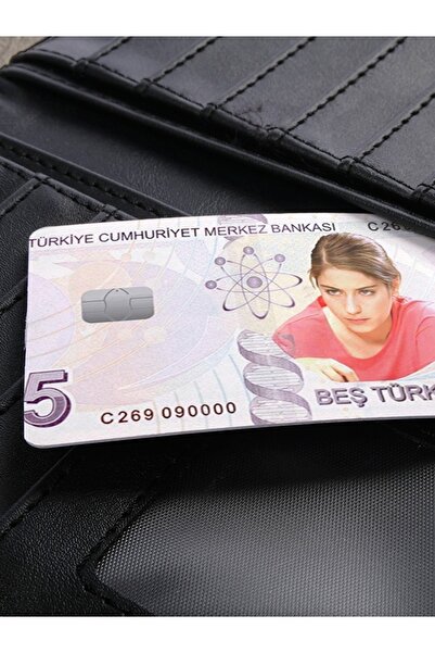 muyoso Autocolant Ferih Five Lira Design pentru acoperirea cardului de credit, compatibil cu Papara, Tosla, card de credit