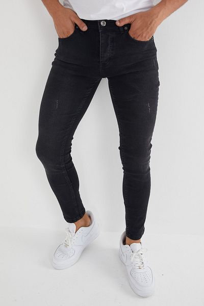 ENERJİN Ανδρικά τζιν Skinny Fit Lycra Μαύρα Νύχια