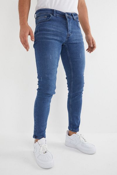 ENERJİN Мъжки дънки Skinny Fit Lycra Blue Tabs