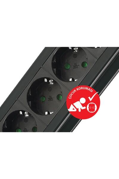 Silver Crest 1.5 Metre 3g1.5mm2 900 Joule 4 Lü Akım Korumalı Gri Priz Çoklayıcı Scks04