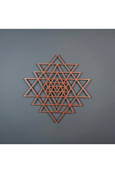 Colorfull Worlds Sri Yantra Sacred Triangle Metal Wall Decor - Home Office Gift Wall Decoration
